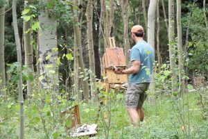 Artist Rick Stevens painting plein air