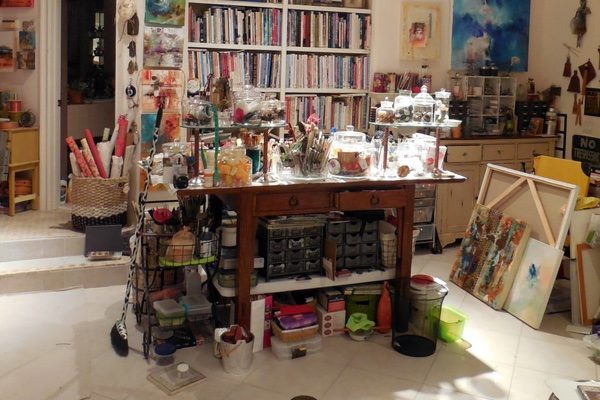 Painter Francesca Tabor-Miolla's art studio