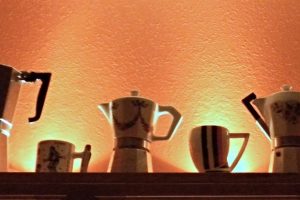 Donald Kolberg's espresso pot collection