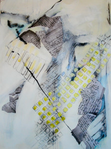 Mixed media on paper, mounted on board, by Beau Wild
