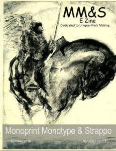 Cover of the Monoprint Monotype and Strappo E-Zine by Donald Kolberg