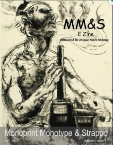 Cover of the Monoprint Monotype and Strappo E-Zine by Donald Kolberg