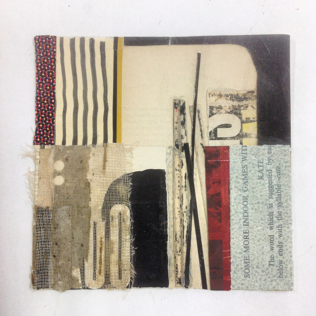 Visual weight in composition of collage by melinda tidwell