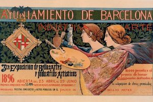 Poster for an exposition of art in Barcelona, 1896