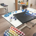 Denitza's studio Lazurite (featured image) in process — an experiment with space, lines, and shapes Denitza's studio Lazurite (featured image) in process — an experiment with space, lines, and color