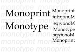 text of monoprint and monotype