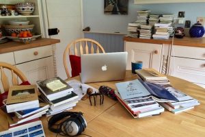 Writer Eleanor Hooker's workspace at home