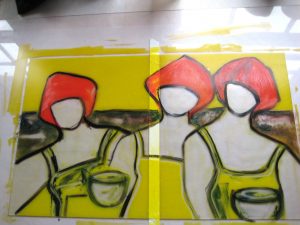 Barbara van Buskirk — the inked image for a monotype Barbara van Buskirk — the inked image for a monotype