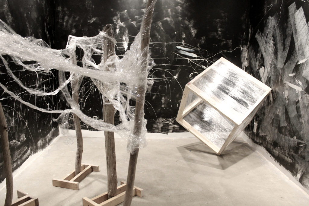 Sculpture Storm is on the left, Symmetry, on the right. In this Tatiana Rivero Sanz photo, sculpture Storm is on the left, Symmetry, on the right.