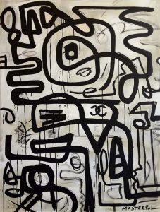 Chanel by Rose Masterpol shows the "drawn line" Chanel by Rose Masterpol shows the drawn line paint stroke
