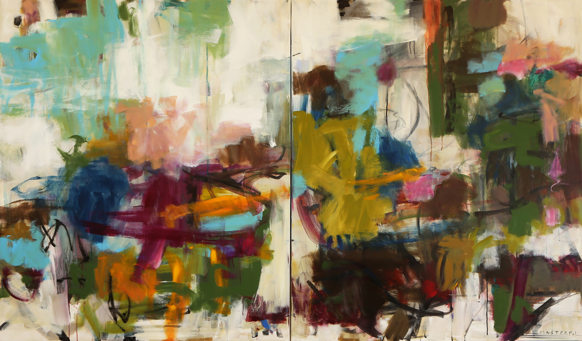 Ritual Collector by Rose Masterpol shows her painterly strokes in contrast to her drawn line stroke