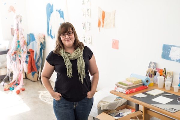 Theresa Knopf in her studio, Photo/Shawn Michaels