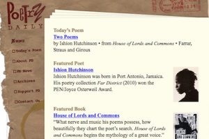 Poetry Daily home page