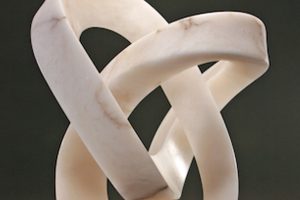 T Barny, "Veracity - Conforming to Truth," Italian Alabaster sculpture