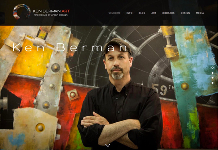 The home page of artist Ken Berman's website