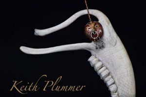 homepage of Keith Plummer's website, featuring his sculpture Unicorn