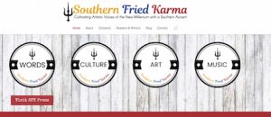 Home page for the Southern Fried Karma Press website