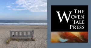 The view of the beach from a bench in the Hamptons