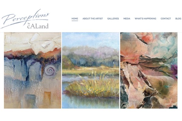 Home page of the website for painter Carolyn A. Land