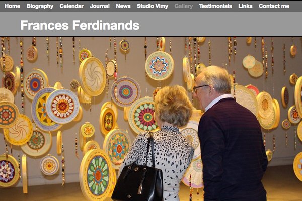 Home page of artist Frances Ferdinands' site