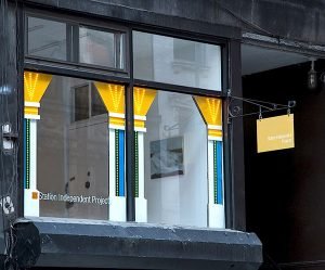 The storefront of the Station Independent Projects Gallery