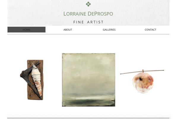 The home page of Lorraine DeProspo's website