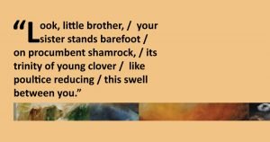 An excerpt from the poem "Look, Little Brother" by Clodagh Beresford Dunne