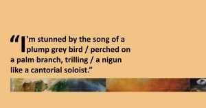 An excerpt from the poem "Mockingbird" by Susan Dworski Nusbaum