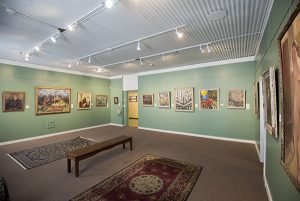 One of the gallery rooms at the T.W. Wood Museum and Gallery