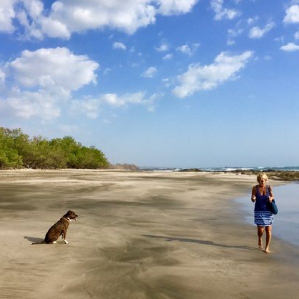 Nancy Breakstone walks along the beach to capture her photographs in the sand