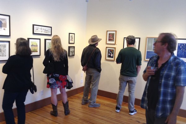 Visitors to the White River Gallery at an exhibition