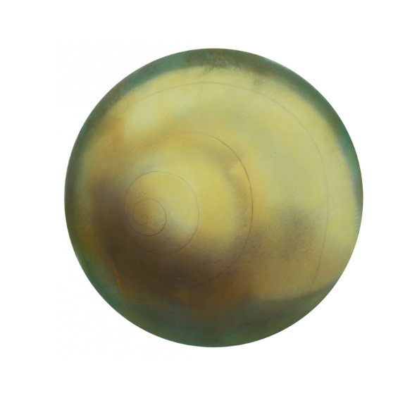 A circular abstract oil painting