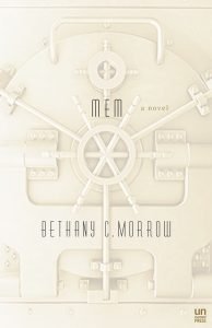 The cover of MEM by Bethany C. Morrow, a white bank vault