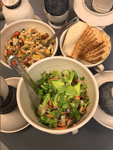 food served in Emily M. Rangel-Cascio's pottery