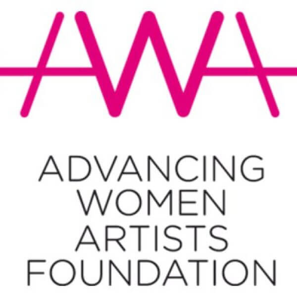 the logo for advancing women artists foundation