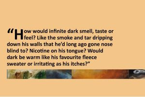 An excerpt from a short story written on a cream background