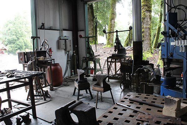 An array of larger tools in Monica Coyne's studio