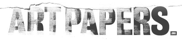 Black and white logo of the Art Papers website