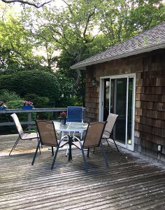 back deck of house in the hamptons