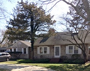 the front of the woven tale press hamptons retreat house