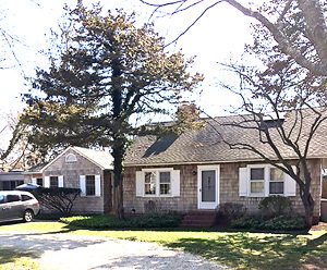 the front of the woven tale press hamptons retreat house