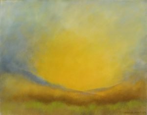 painting yellow sun by Elizabeth Sloan Tyler