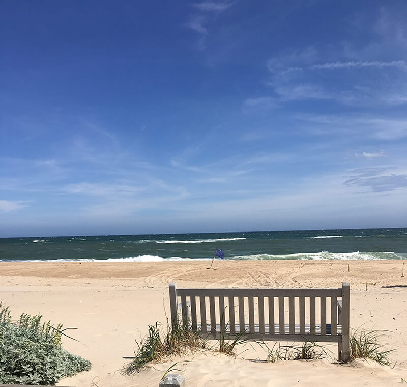 A beach view accessible from the WTP Hamptons beach house