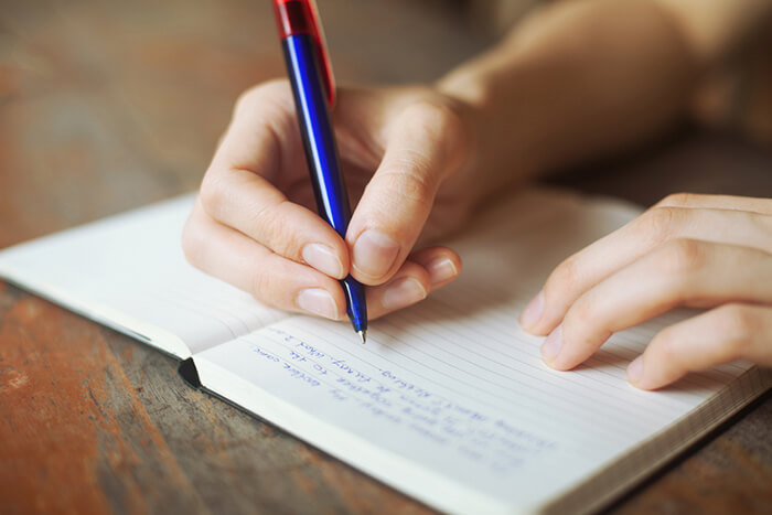 hands of student in the school