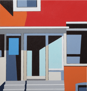 Gordon Leverton, Window Dressing, 2018. Acrylic on canvas, 12” x 12”