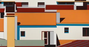 Cidade da Luz by Gordon Leverton. acrylic on canvas, 60” x 72”