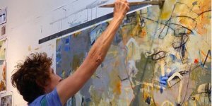 artist Krista Harris in her studio.