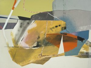 sbc 197, By Susan Cantrick, mixed media collage on paper