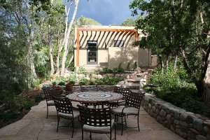 Outdoor space in Catherine Eaton Skinner’s Santa Fe studio