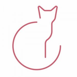 the center for the art of translation logo, a line drawing of a cat